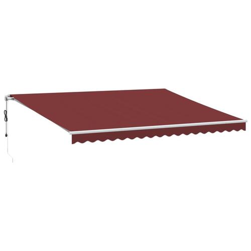 Markise 450x350 cm automatisk betjening bordeauxfarvet