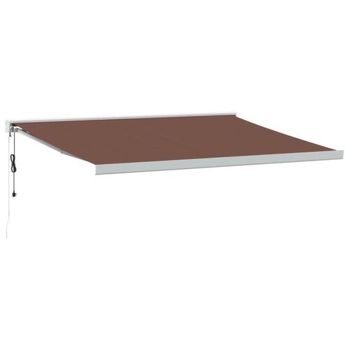 Markise 450x300 cm automatisk betjening brun