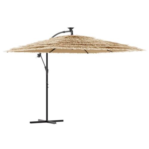 Haveparasol med stålstang 269x269x235 cm brun