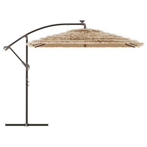 Haveparasol med stålstang 269x269x235 cm brun