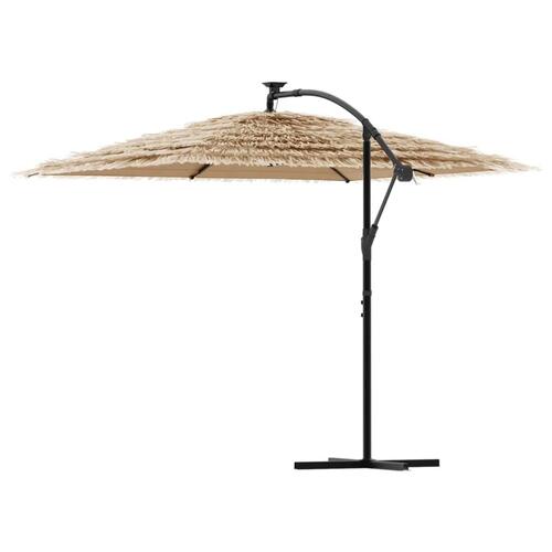 Haveparasol med stålstang 269x269x235 cm brun