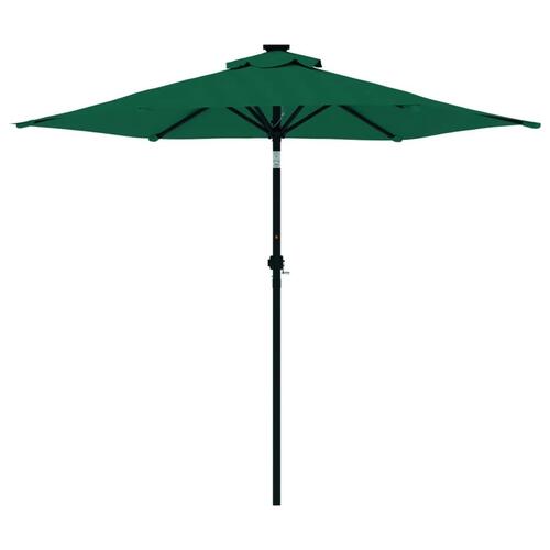 Parasol med stålstang 225x225x212 cm grøn