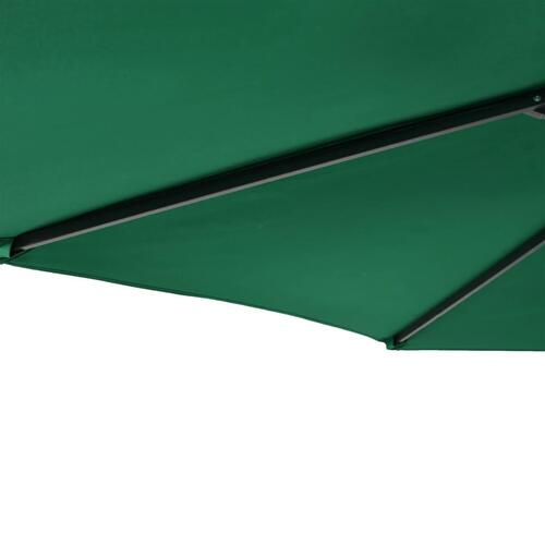 Parasol med stålstang 225x225x212 cm grøn