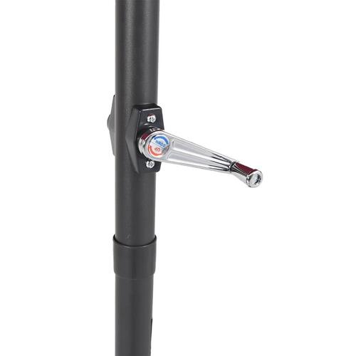 Parasol med LED-lys og stålstang 225x225x212cm terrakottafarvet