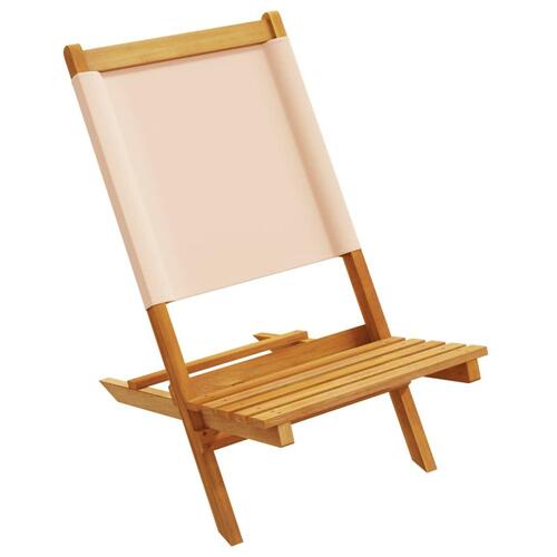 Foldbare havestole 8 stk. stof og massivt træ beige