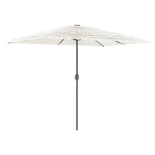 Haveparasol med stålstang 300x200x250 cm hvid