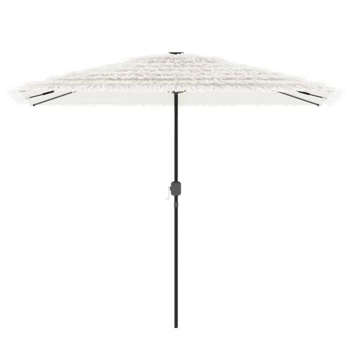 Haveparasol med stålstang 300x200x250 cm hvid