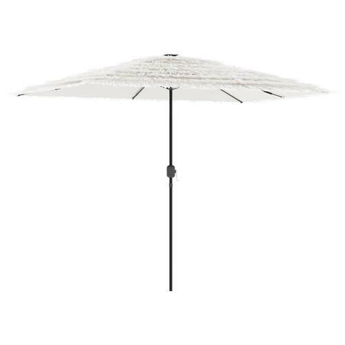 Haveparasol med stålstang 300x200x250 cm hvid