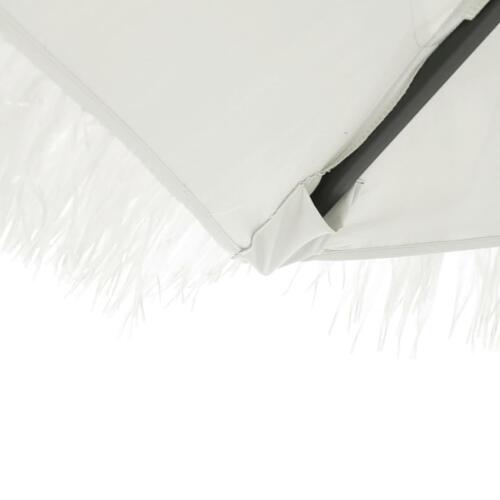 Haveparasol med stålstang 300x200x250 cm hvid