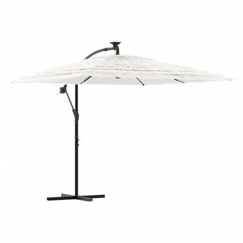 Haveparasol med stålstang 246x246x230 cm hvid