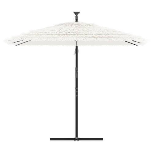 Haveparasol med stålstang 246x246x230 cm hvid