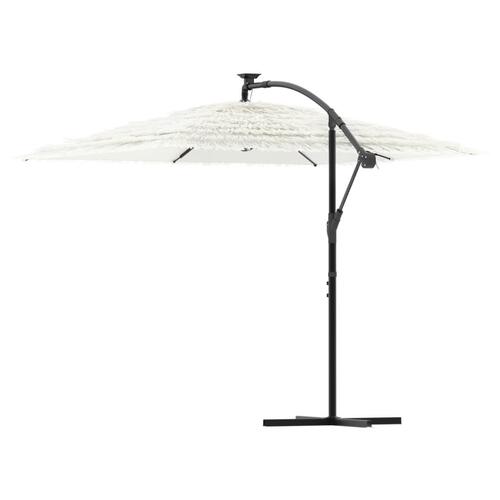 Haveparasol med stålstang 246x246x230 cm hvid