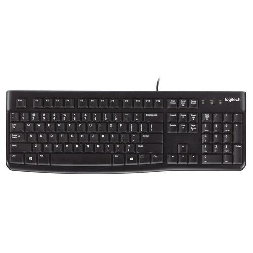 Tastatur Logitech K120 Sort Qwerty US