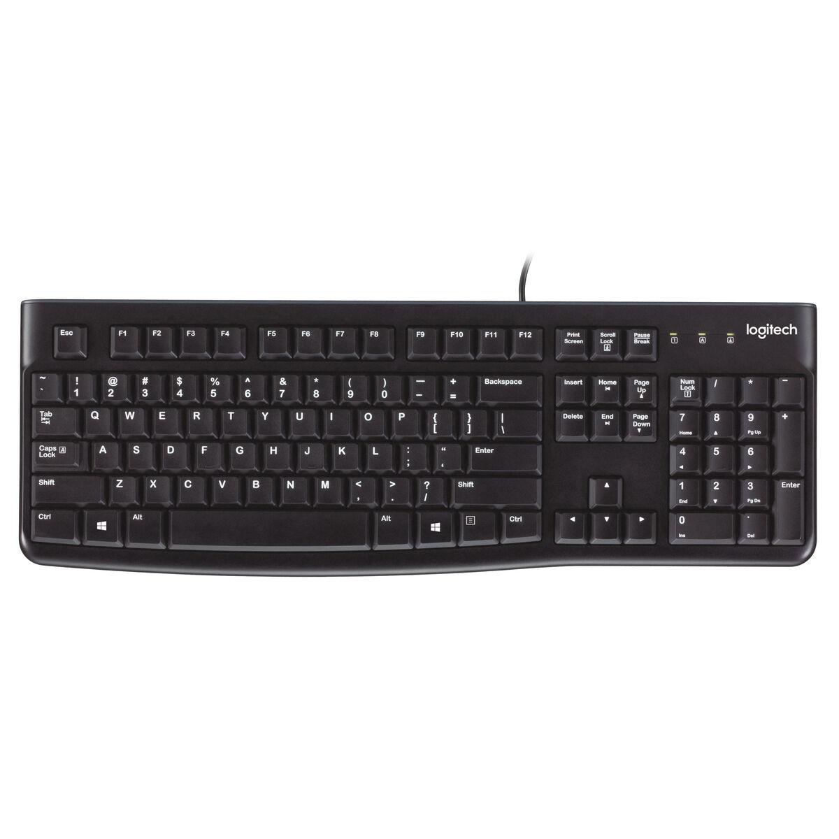 Tastatur Logitech K120 Sort Qwerty US