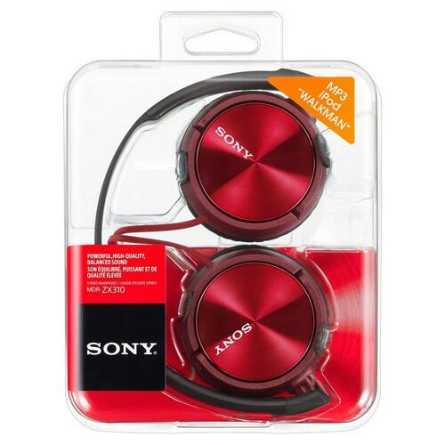 Hovedtelefoner Sony MDR-ZX310AP Rød