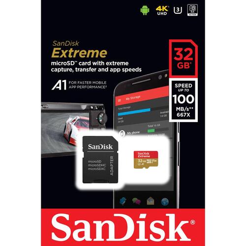 Mikro-SD-hukommelseskort med adapter SanDisk 32 GB