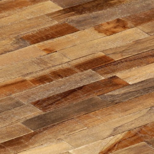 Sofabord massivt genanvendt teak oval 120 x 60 x 30 cm