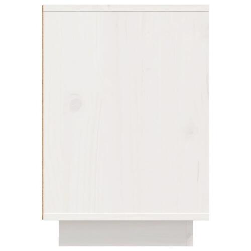 Sengebord 50x34x50 cm massivt fyrretræ hvid