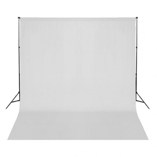 Fotostudieudstyr med lamper, paraplyer, baggrund og reflektor