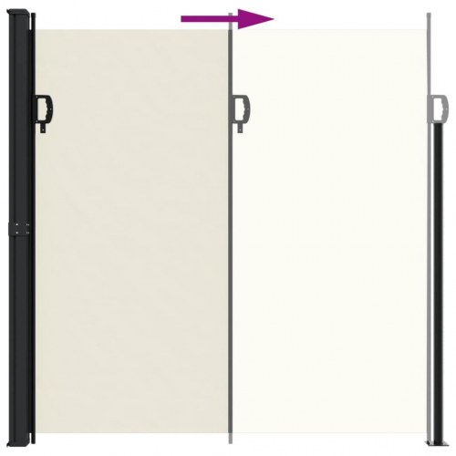 Sidemarkise 200 × 300 cm - sammenrullelig, cremefarvet