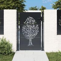 Havelåge 105x155 cm stål trædesign antracitgrå