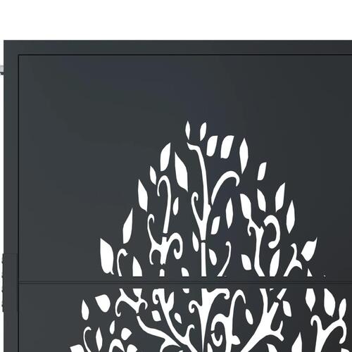Havelåge 105x155 cm stål trædesign antracitgrå
