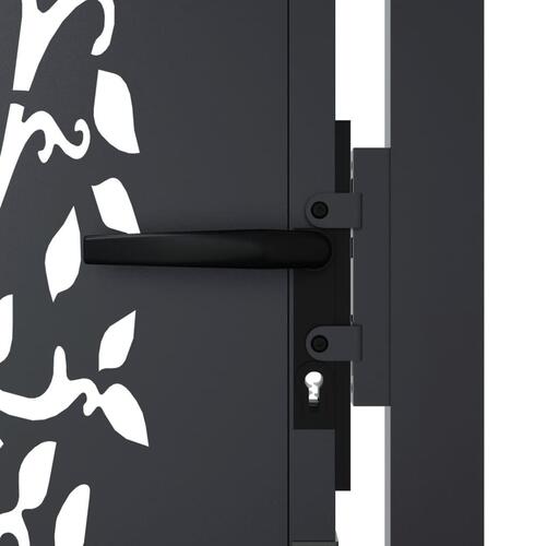 Havelåge 105x155 cm stål trædesign antracitgrå