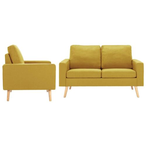 2 personers sofa stof gul