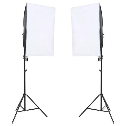 Fotostudiesæt med lampesæt og fotobaggrund