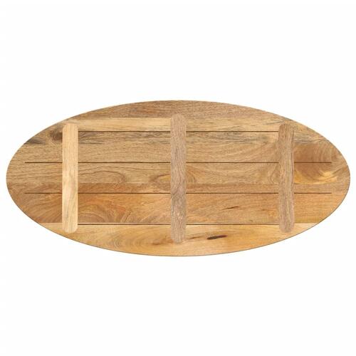 Bordplade 100x50x2,5 cm oval massivt mangotræ