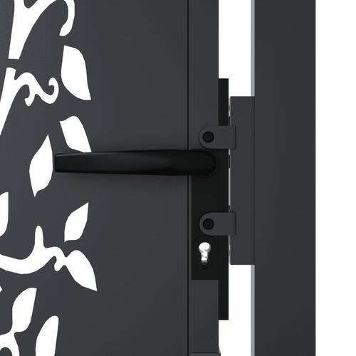 Havelåge 105x205 cm stål trædesign antracitgrå