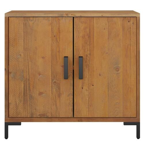Skænk 75x35x70 cm massivt fyrretræ brun
