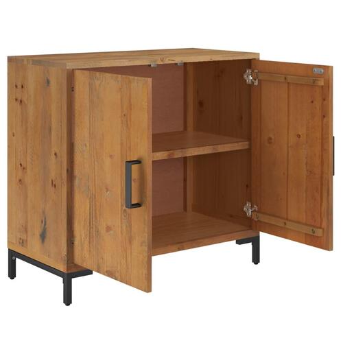 Skænk 75x35x70 cm massivt fyrretræ brun