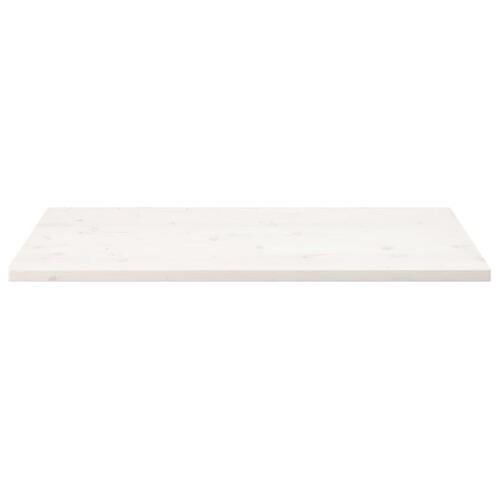 Bordplade 100x50x2,5 cm rektangulær massivt fyrretræ hvid