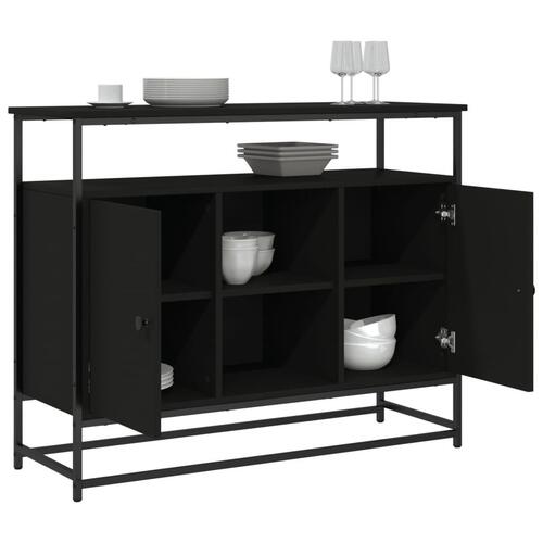 Skab 100x35x80 cm konstrueret træ sort