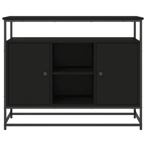 Skab 100x35x80 cm konstrueret træ sort