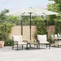 Haveparasol med stålstang 248x248x248 cm hvid
