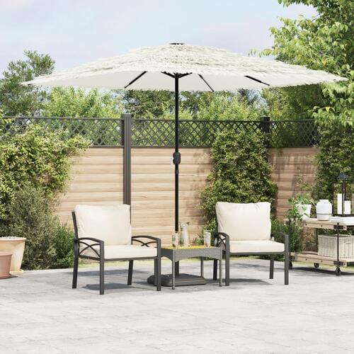 Haveparasol med stålstang 248x248x248 cm hvid