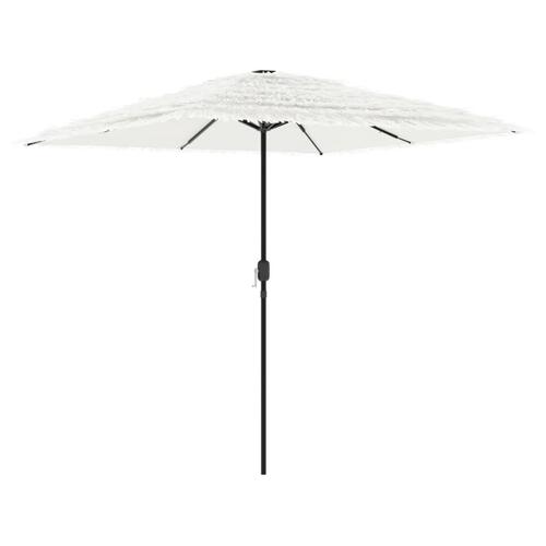 Haveparasol med stålstang 248x248x248 cm hvid