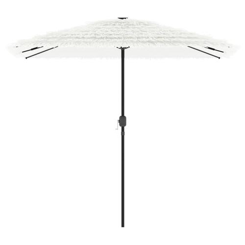 Haveparasol med stålstang 248x248x248 cm hvid