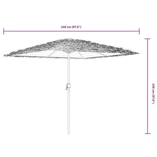 Haveparasol med stålstang 248x248x248 cm hvid