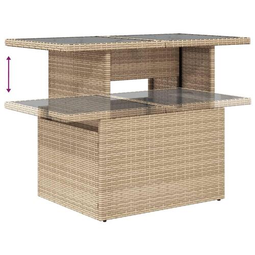 Sofasæt til haven 11 dele med hynder polyrattan beige