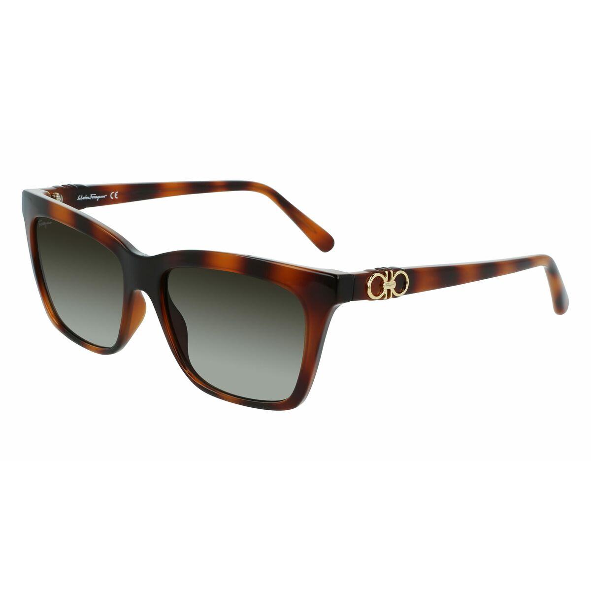 Salvatore Ferragamo SF1027S-214 damesolbriller - brun, Ø 55 mm