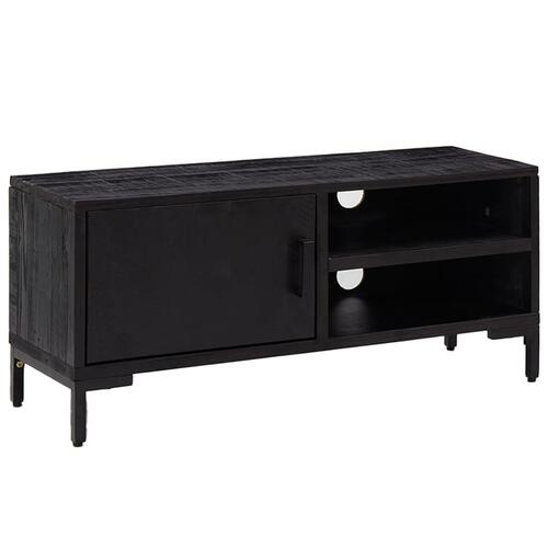 Tv-bord 90x30x40 cm massivt fyrretræ sort