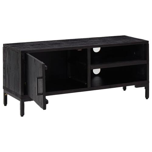 Tv-bord 90x30x40 cm massivt fyrretræ sort