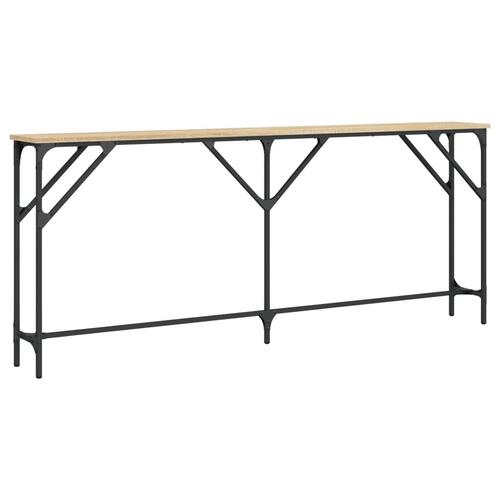 Konsolbord 180x23x75 cm konstrueret træ sonoma-eg