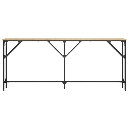 Konsolbord 180x23x75 cm konstrueret træ sonoma-eg
