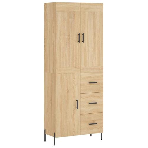 Højskab 69,5x34x180 cm konstrueret træ sonoma-eg