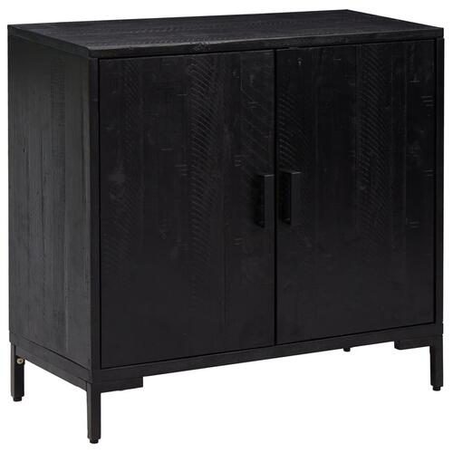 Skænk 75x35x70 cm massivt fyrretræ sort