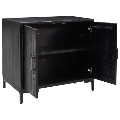 Skænk 75x35x70 cm massivt fyrretræ sort